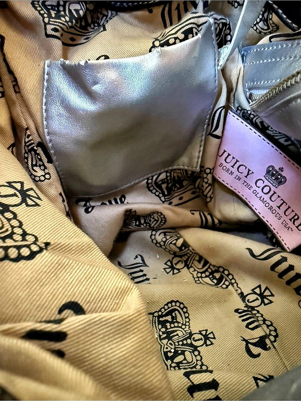 Juicy Couture "Once Upon a Time" Velour Daydreamer Bag BLACK - McBling - Picture 12 of 16